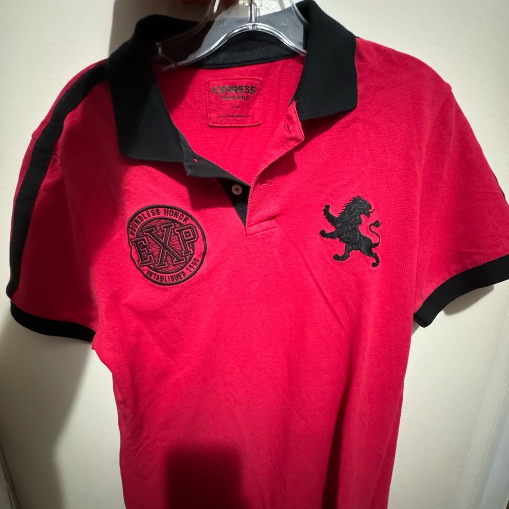 Express pique polo red Small